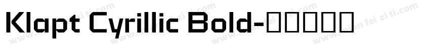 Klapt Cyrillic Bold字体转换